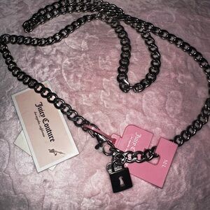 Juicy Couture silver lock chain belt